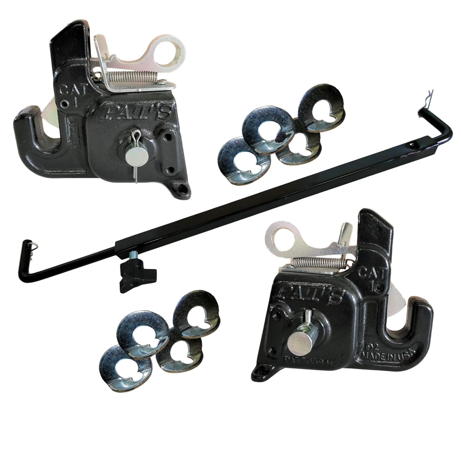 Pat's Easy Change with Stabilizer Bar - Best Quick Hitch System On The Market – Flexible, Durable and Affordable (RED CAT #1)