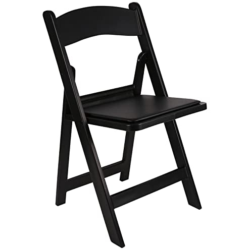 BTEXPERT Set of 4, Resin Folding Chair Vinyl Padded Seat Indoor Outdoor Lightweight Set for Home Event Party Picnic Kitchen Dining Church School Weddings
