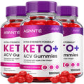 (3 Pack) Asante Keto ACV Gummies for Weight Loss Apple Cider Vinegar Vitamin B12 (180 Gummies)