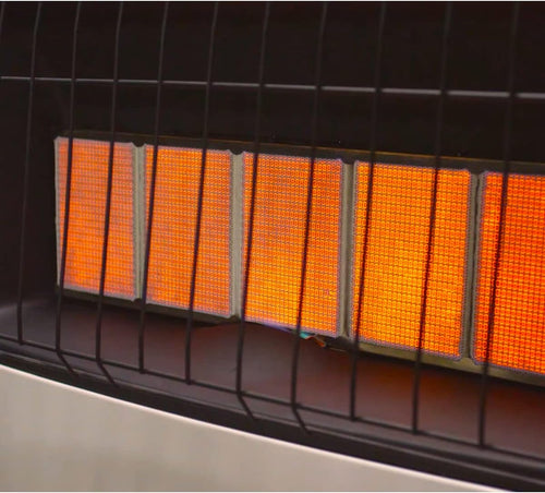 30,000 BTU Natural Gas / Propane Wall Heater for Indoor Use - Dual Fuel, Vent-Free