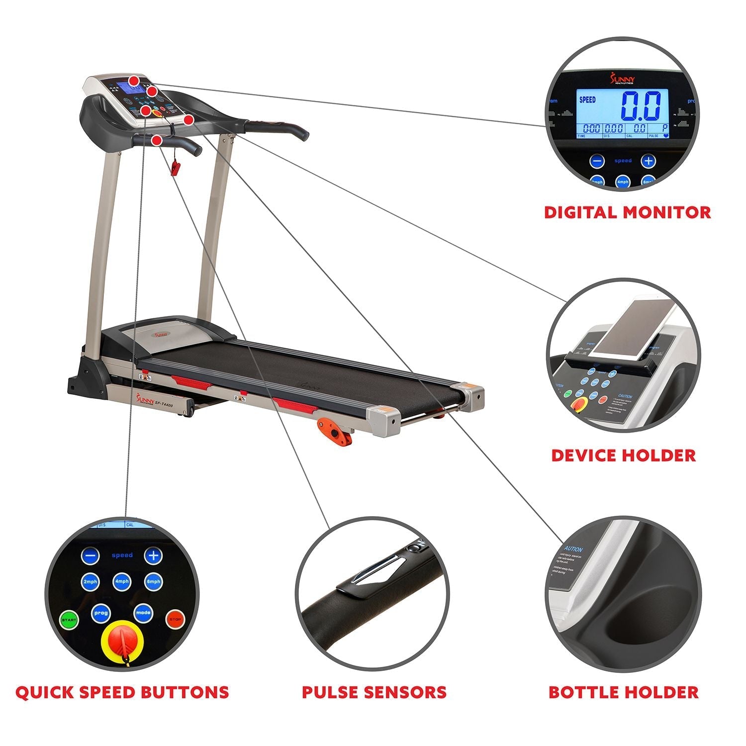 Sunny Health and Fitness Treadmill (SF-T4400)