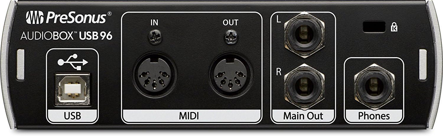 PreSonus AudioBox 96 Audio Interface (May Vary Blue or Black) Full Studio Bundle with Studio One Artist Software Pack with Eris 4.5 BT Pair Studio Bluetooth Monitors and 1/4” Instrument Cable