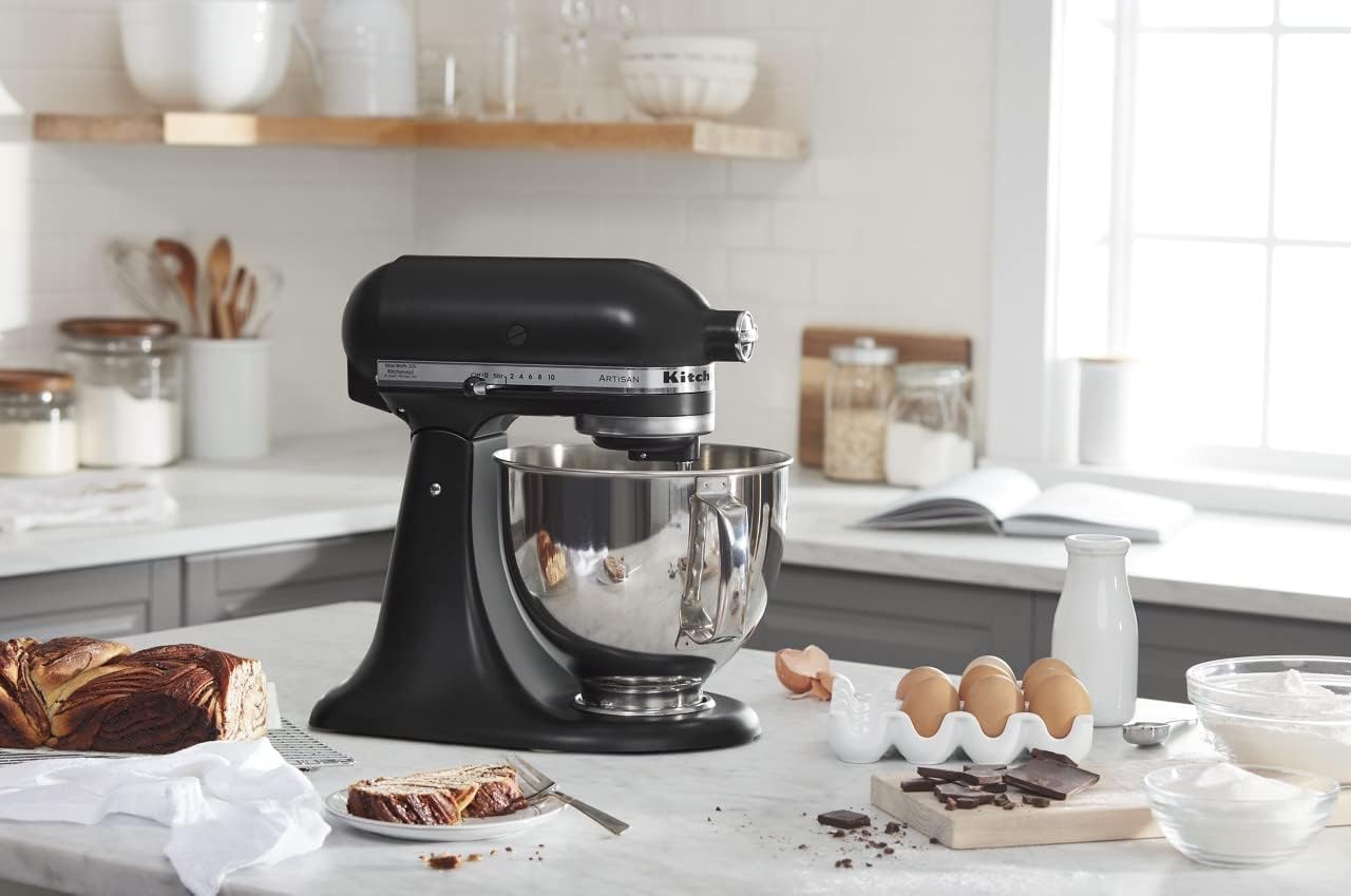 KitchenAid Artisan Series 5 Quart Tilt Head Stand Mixer with Pouring Shield KSM150PS, Cast Iron