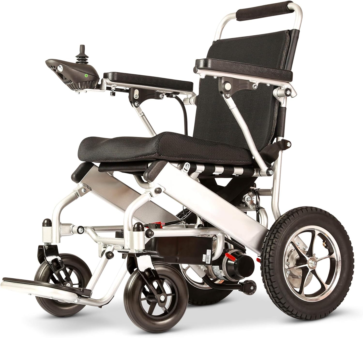 Fold & Travel Lightweight Motorized Electric Power Wheelchair Scooter, Aviation Travel Safe Electric Wheelchair Foldable Heavy Duty Power Wheel Chair