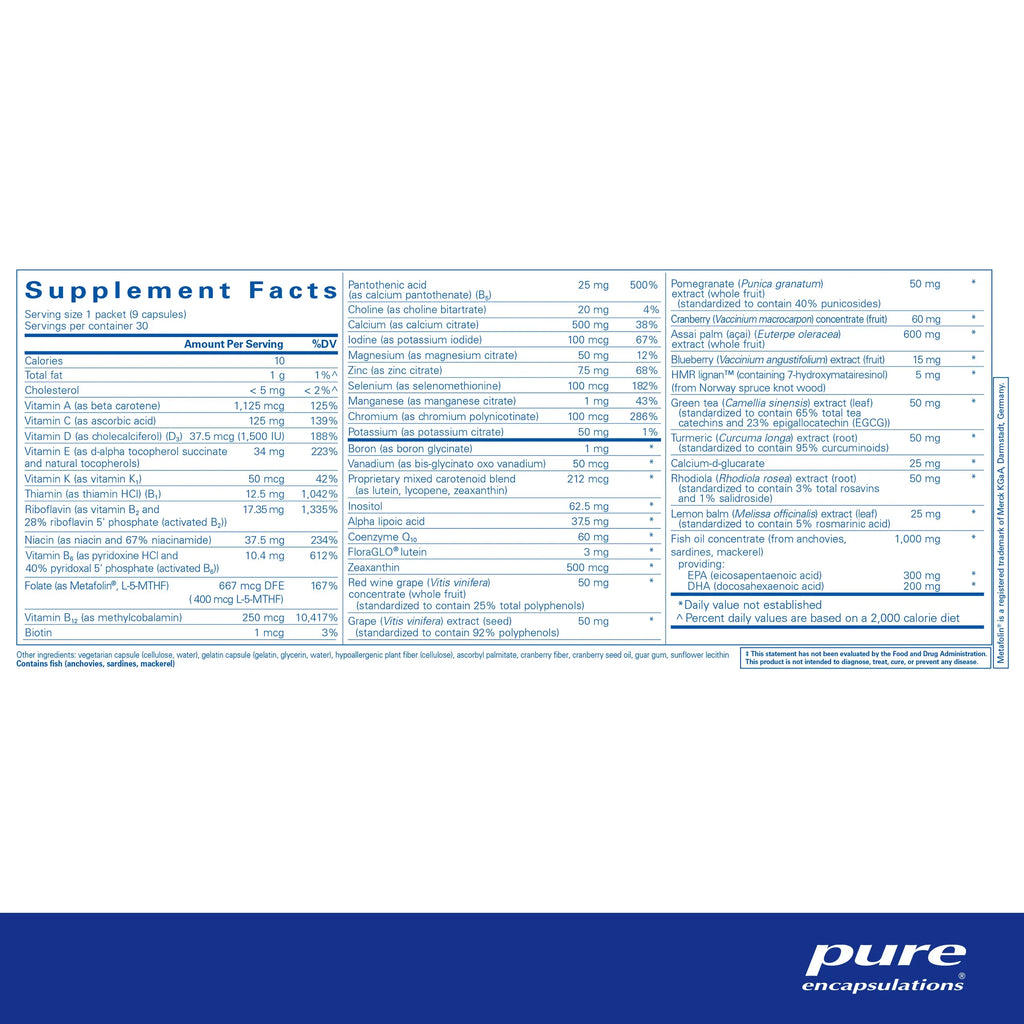 Pure Encapsulations Women's Pure Pack | Supplement to Support Bone, Cardiovascular, Macular, and Breast Health* | 30 Packets