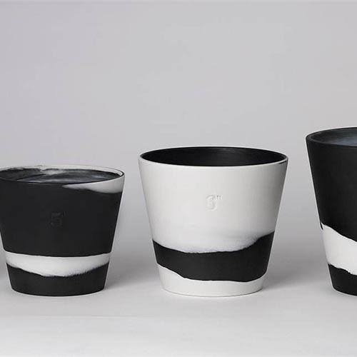 Wedgwood Burlington 6x22 Pot, Black u0026 White