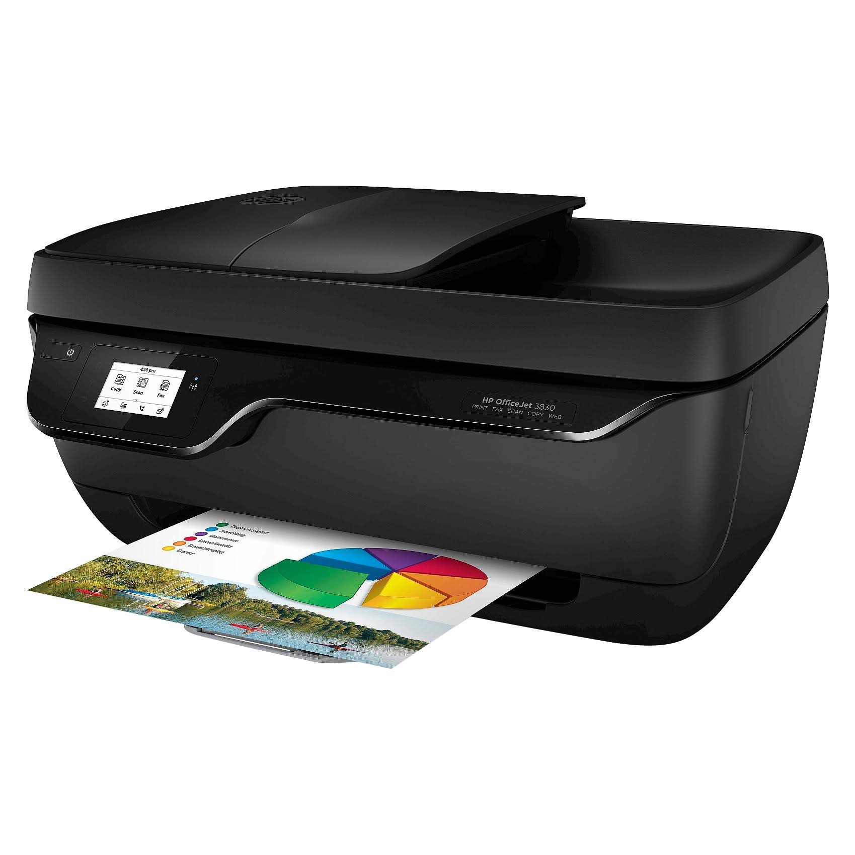 HP - OfficeJet 3830 Wireless All-In-One Instant Ink Ready Printer - Black