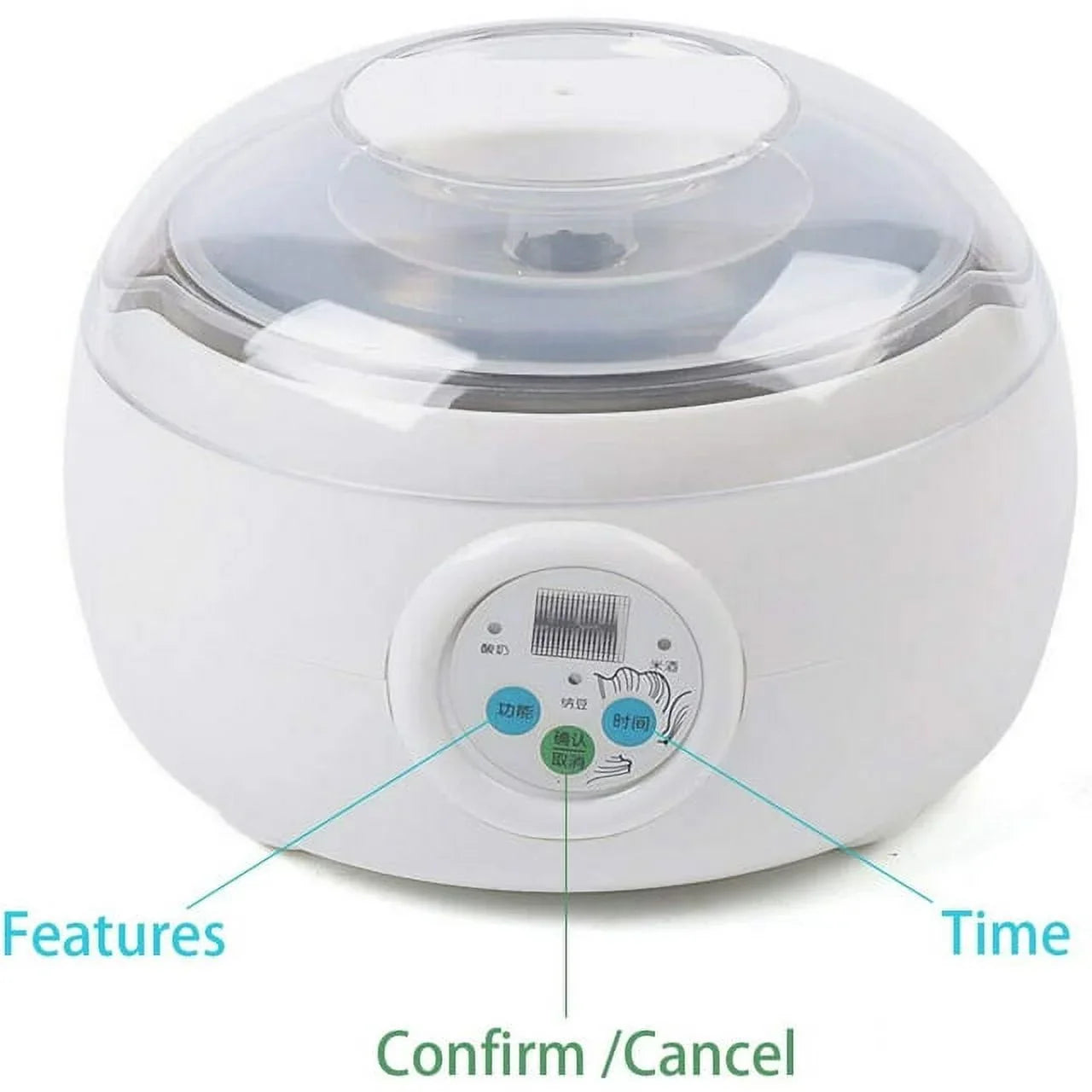 TFCFL 1.5L Cuisine Yogurt Maker, Stainless Steel Automatic Digital Yogurt Natto Machine,for Natto Rice Wine Making