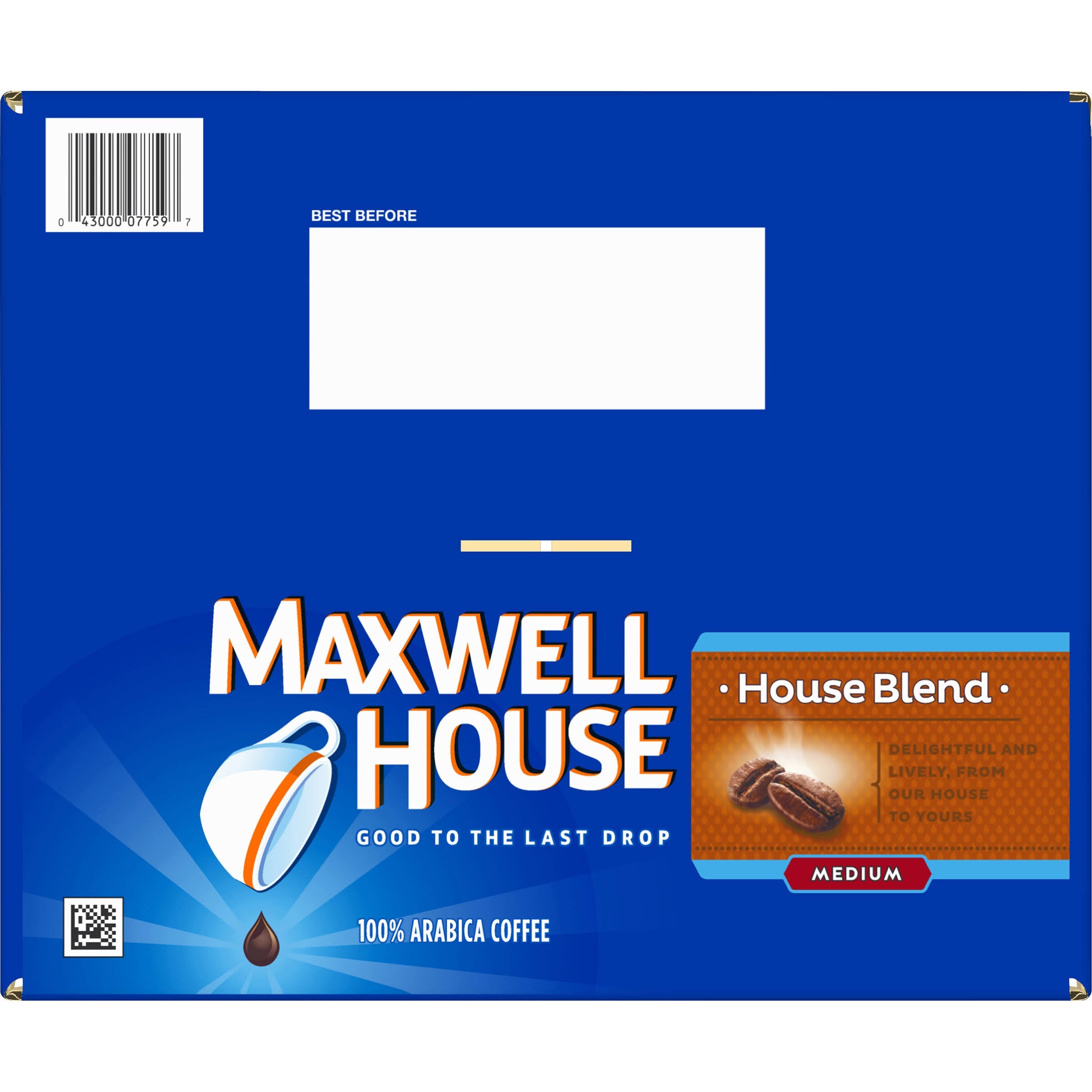 Maxwell House Coffee, 100% Arabica, Medium, House Blend, K-Cup Pods - 100 pods, 31 oz