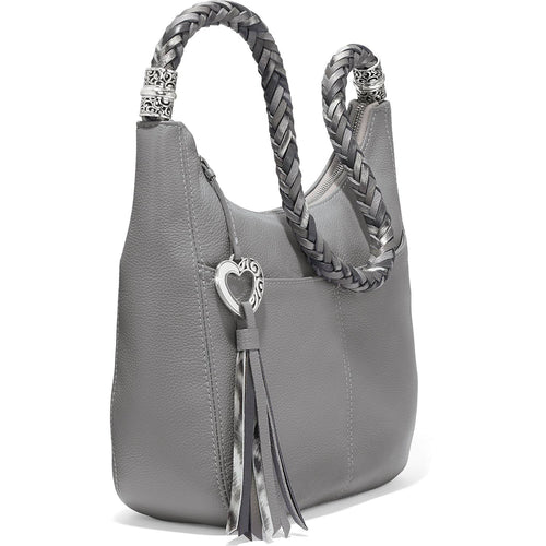 Brighton Barbados Ziptop Hobo -Black