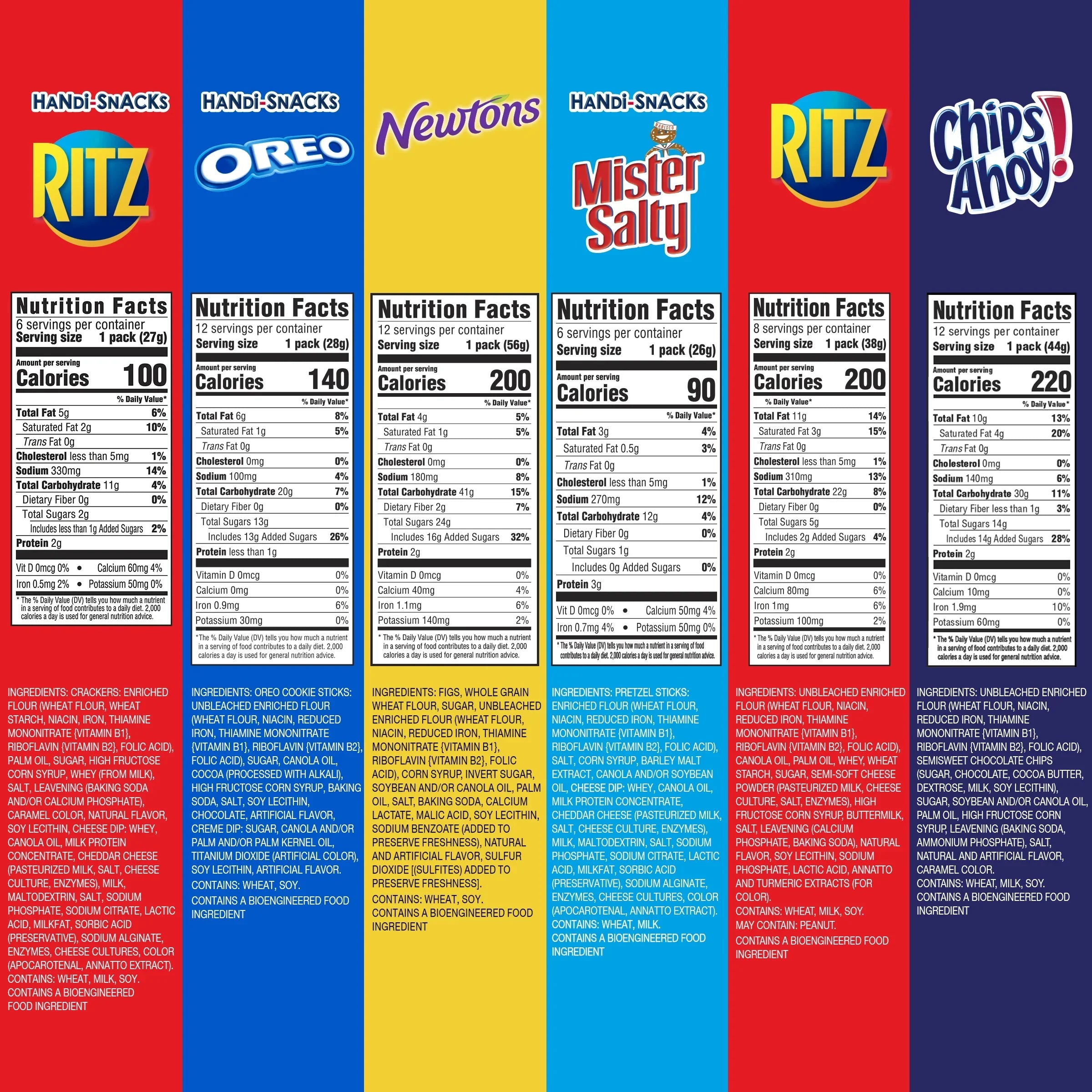 Nabisco Ultimate Sweet and Salty Snack Variety Pack, 56 Snack Packs