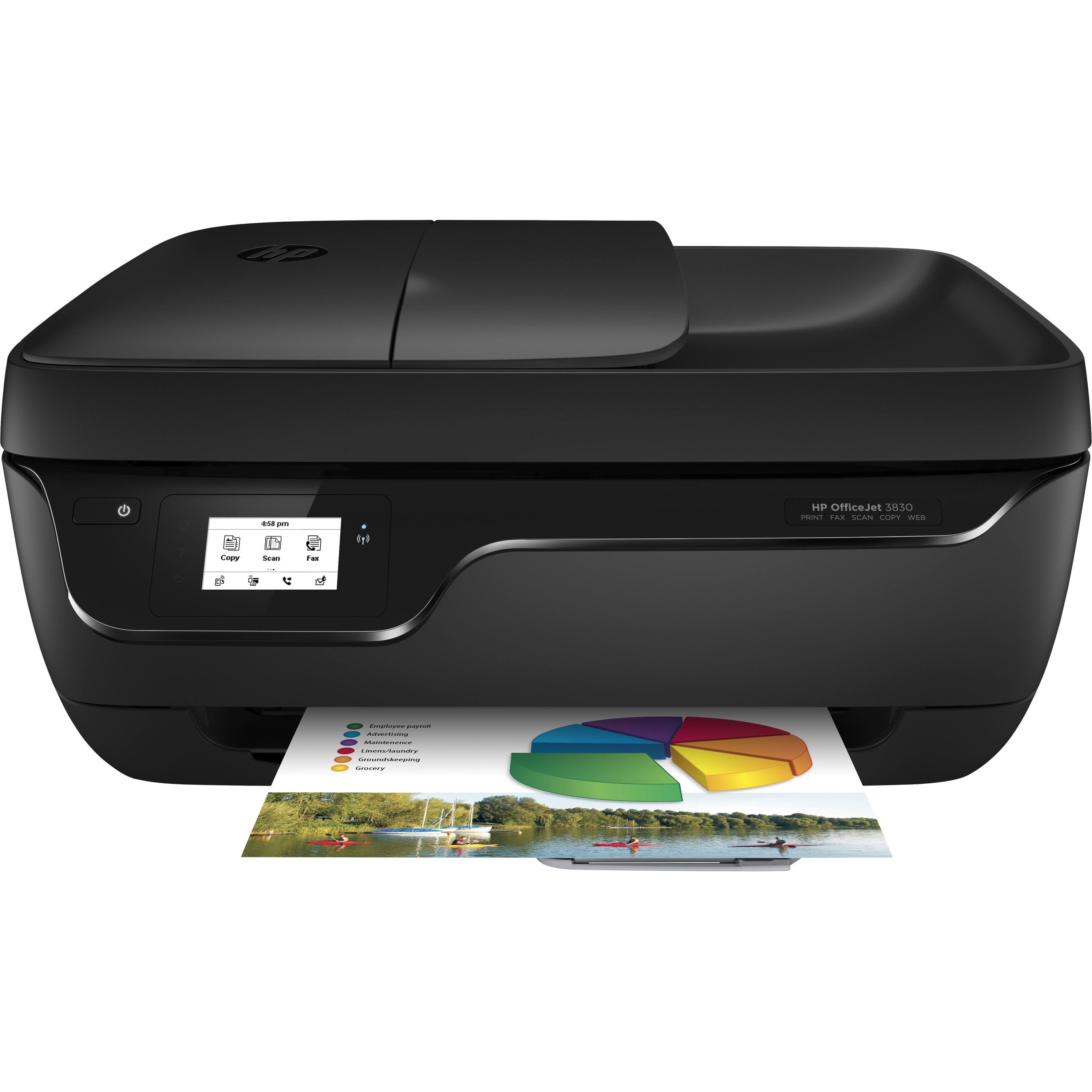 HP - OfficeJet 3830 Wireless All-In-One Instant Ink Ready Printer - Black