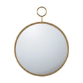 CC Home Furnishings 28.25 Gold Modern Style Framed Round Wall Mounted Mirror Decor