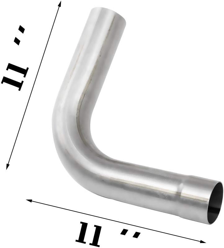 JY Performance 2.5'' Inch T304 Stainless Steel 8PCS Custom Exhaust Pipe Kit Tubing Mandrel Bend Pipe Straight & U-Bend Universal