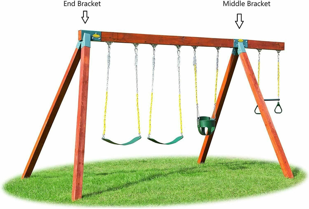 Eastern Jungle Gym Easy 1-2-3 90° A-Frame Swing Set Bracket Heavy Duty for EZ, Simple Install - DIY Swing Set Parts