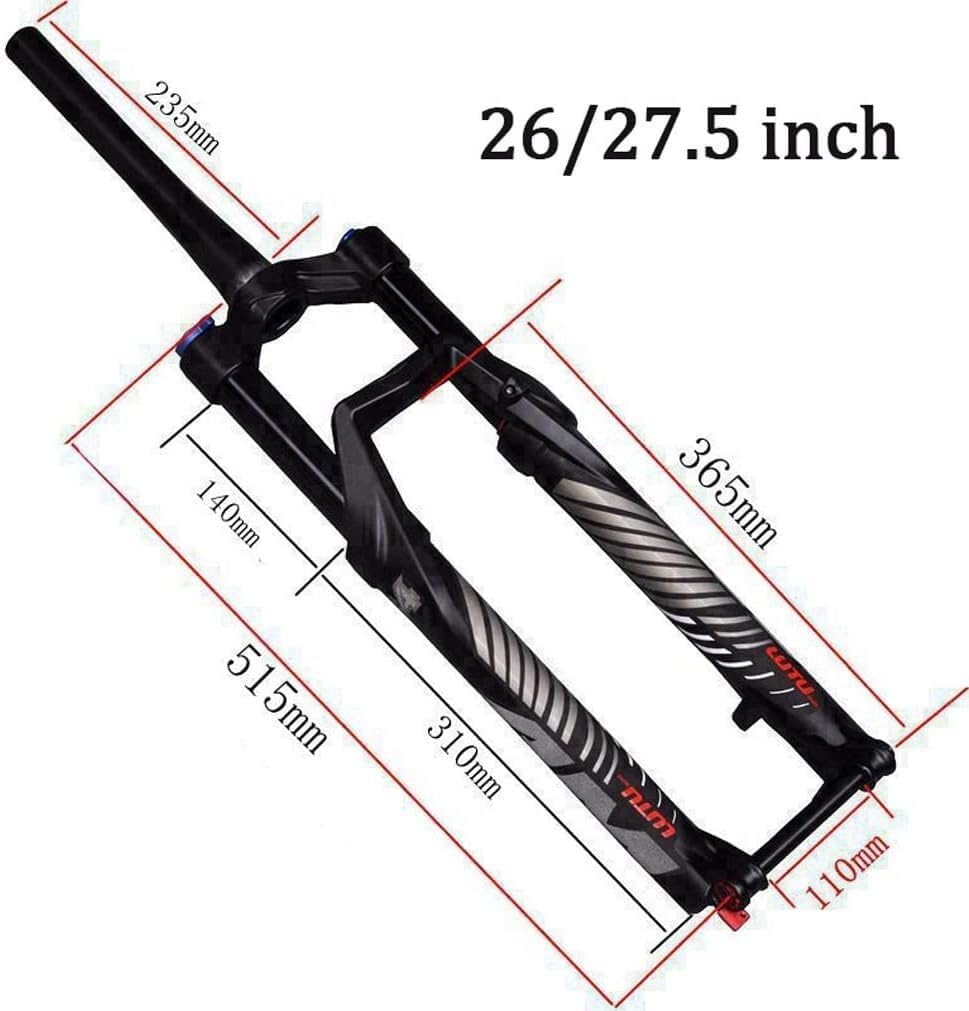 AMeLL 27.5/29 Inch DH MTB Fork 120mm Travel, 1-1/2 Tapered Mountain Bike Suspension Fork (Color : Remote, Size : 27.5'')