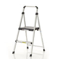 COSCO 2 Step Lite Solutions Folding Step Stool, Aluminum/Black