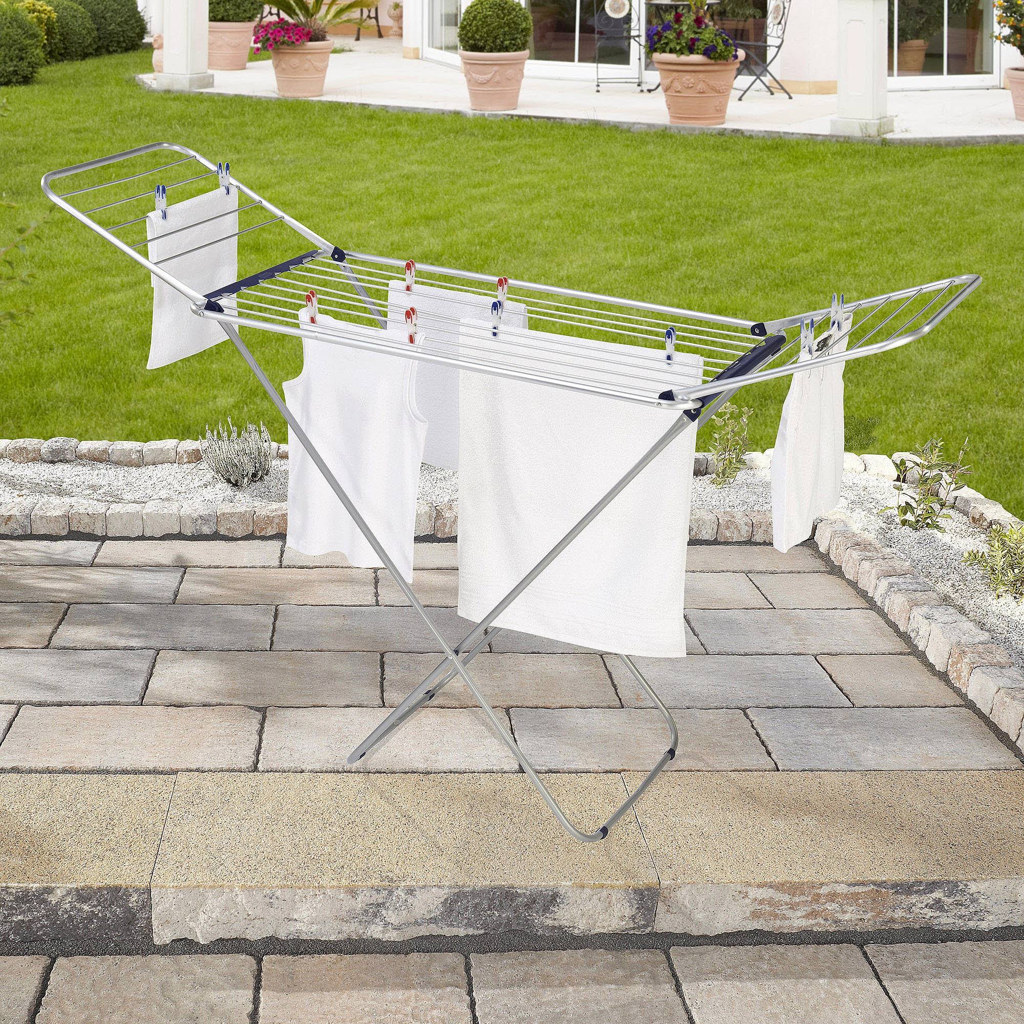Leifheit Siena 180 Aluminum Drying Rack - Silver