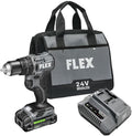 FLEX 24V Brushless Cordless 1/2-Inch 1,400 In-Lbs Torque 2-Speed Hammer Drill Turbo Mode Kit with 6.0Ah Stacked Lithium Battery and 280W Rapid Charger - FX1271T-1H