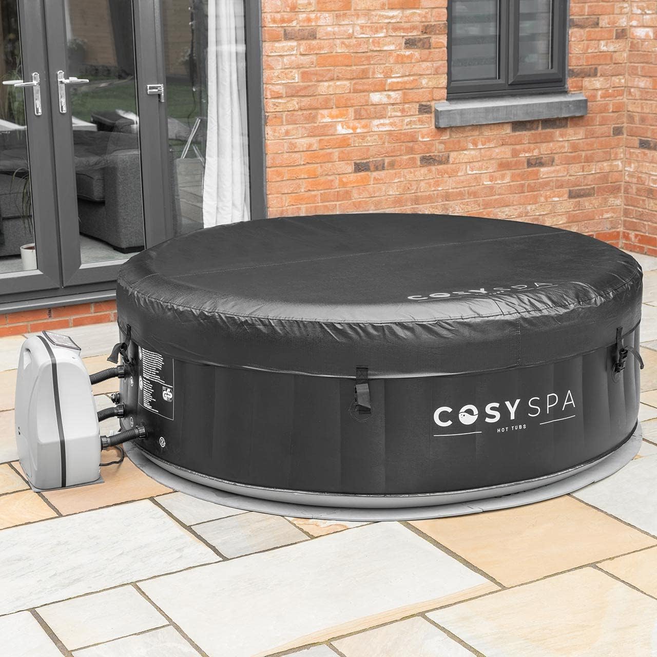 COSYSPA Inflatable Hot Tub Spa [2022 Model] - Outdoor Bubble Hot Tub | 2-6 Person Capacity – Quick Heating Hot Tub | Inflatable Hot Tub | Outdoor Inflatable Hot Tub Spa (Hot Tub Only - 6 Person)