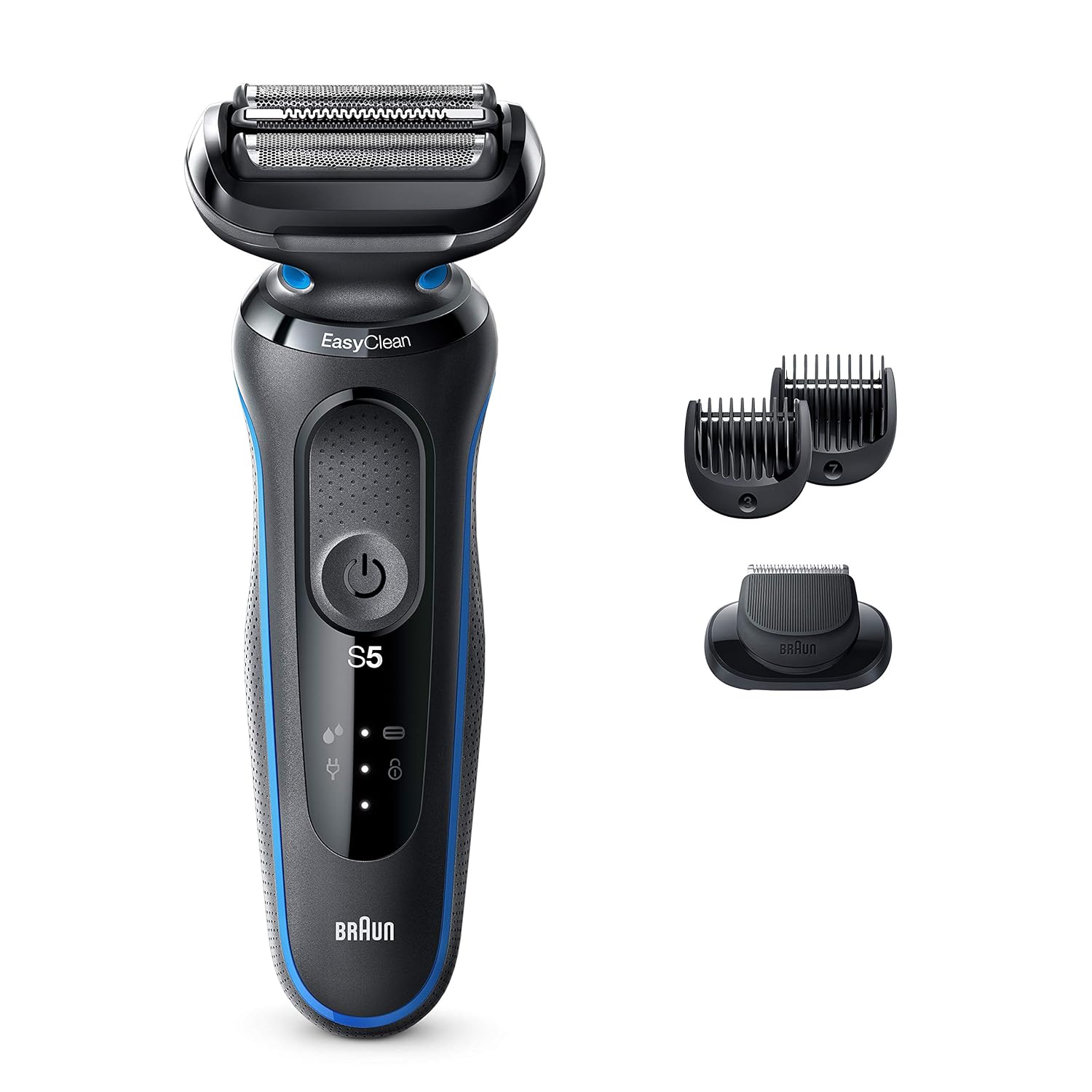 Braun Electric Razor for Men, Series 5 5018s Electric Foil Shaver with Precision Beard Trimmer, Rechargeable, Wet & Dry with EasyClean