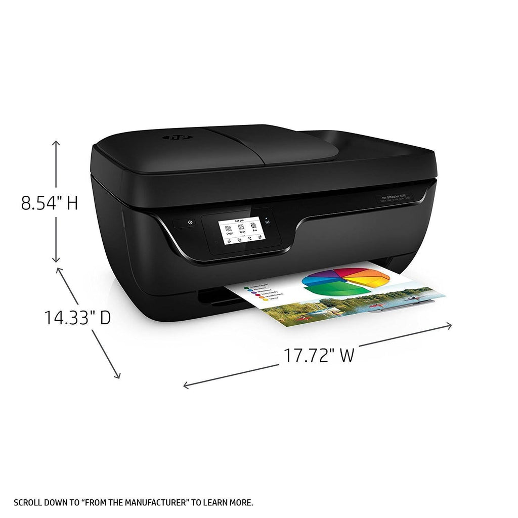 HP - OfficeJet 3830 Wireless All-In-One Instant Ink Ready Printer - Black