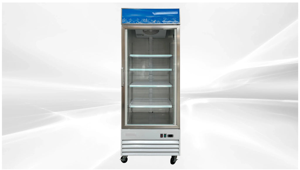 31 in. Single Glass Door Food Merchandiser Commercial Freezer, 23 cu. ft.