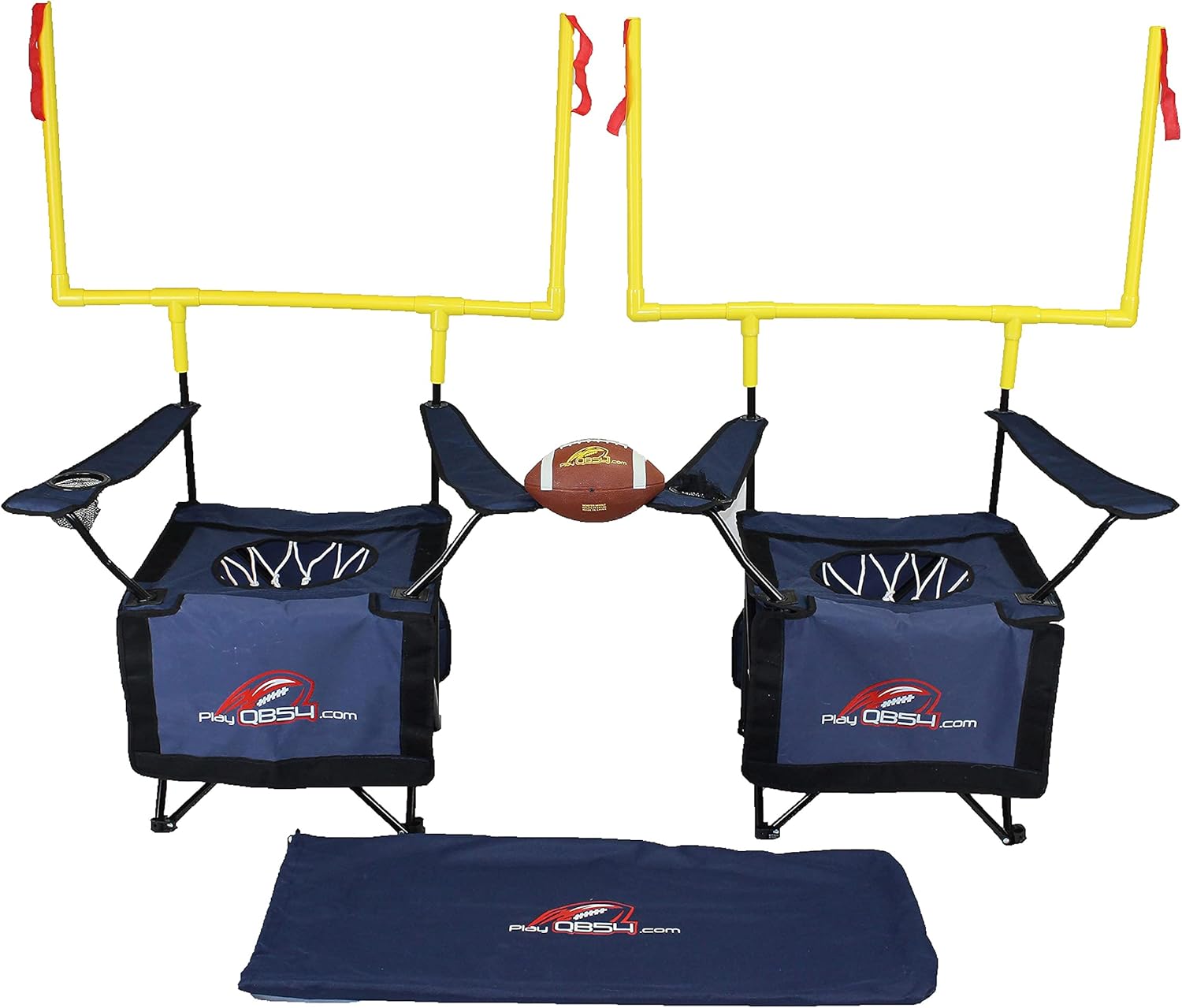 QB54 - The Ultimate Football Yard Game Set, Outdoor Football Toss for Tailgating, Backyard, Beach, Park, Tournaments, Sports Training, Score Touchdowns, Kick Field Goals