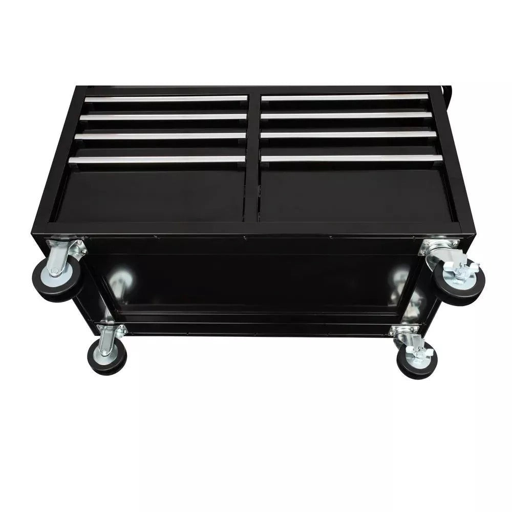 Husky 46 in. W x 24 in. D 9-Drawer Gloss Black Deep Tool Chest Mobile Workbench