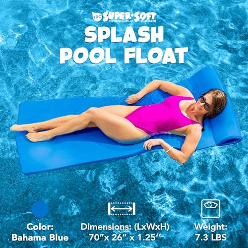 TRC Recreation Foam Swimming Pool Float, Floating Water Lounger, Splash 1.25”