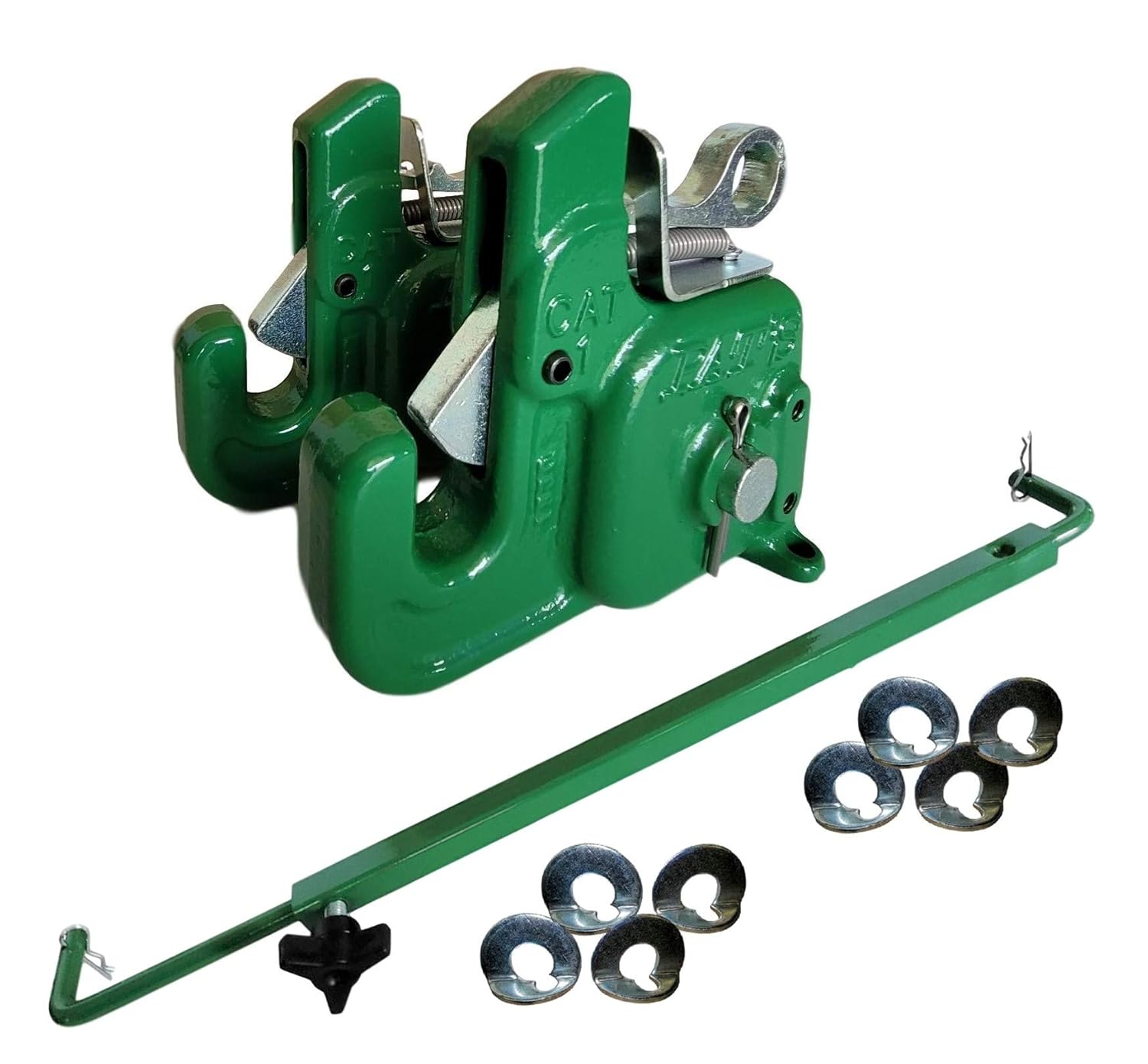 Pat's Easy Change with Stabilizer Bar - Best Quick Hitch System On The Market – Flexible, Durable and Affordable (RED CAT #1)