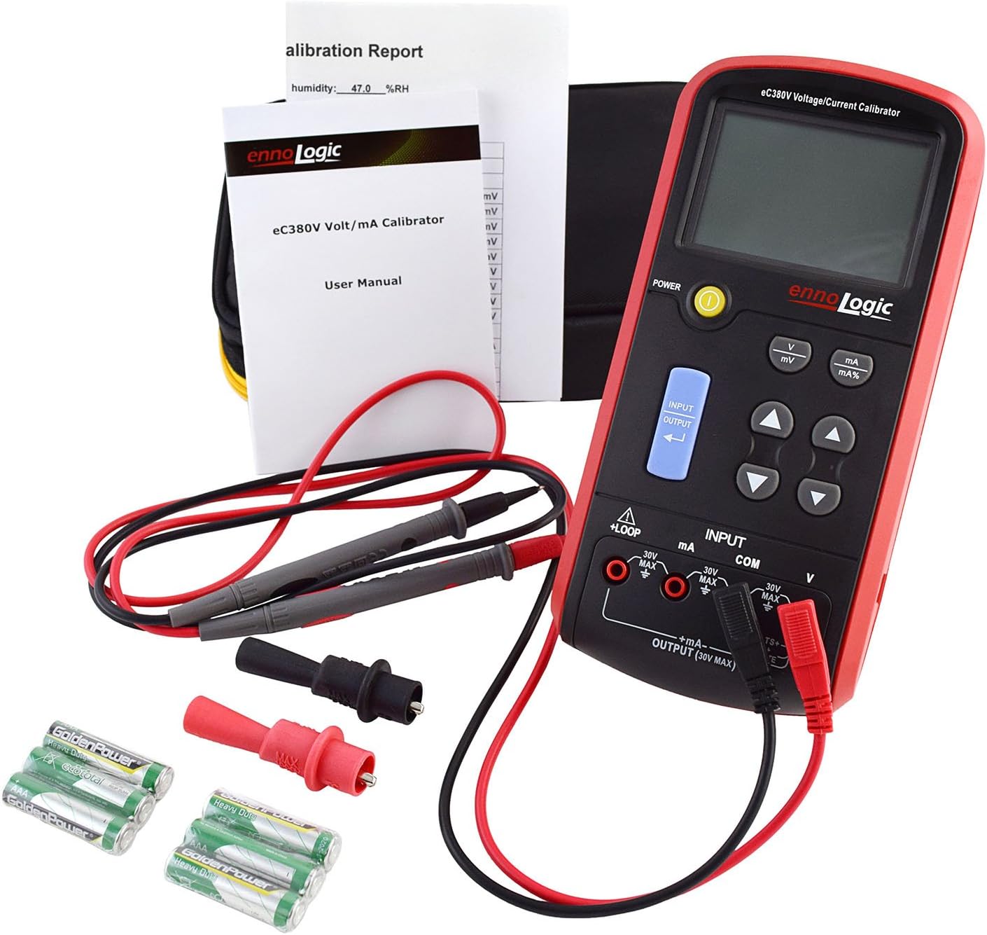 ennoLogic Volt mA Loop Process Calibrator eC380V - 0-20V and 4-20mA Signal Generator Simulator – Portable Precision Volt Millivolt and mA Generator and Meter for Transmitters, Current Loops, PLC