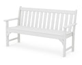 POLYWOOD Vineyard Recycled Plastic Garden Bench, Size: 60 inch, White