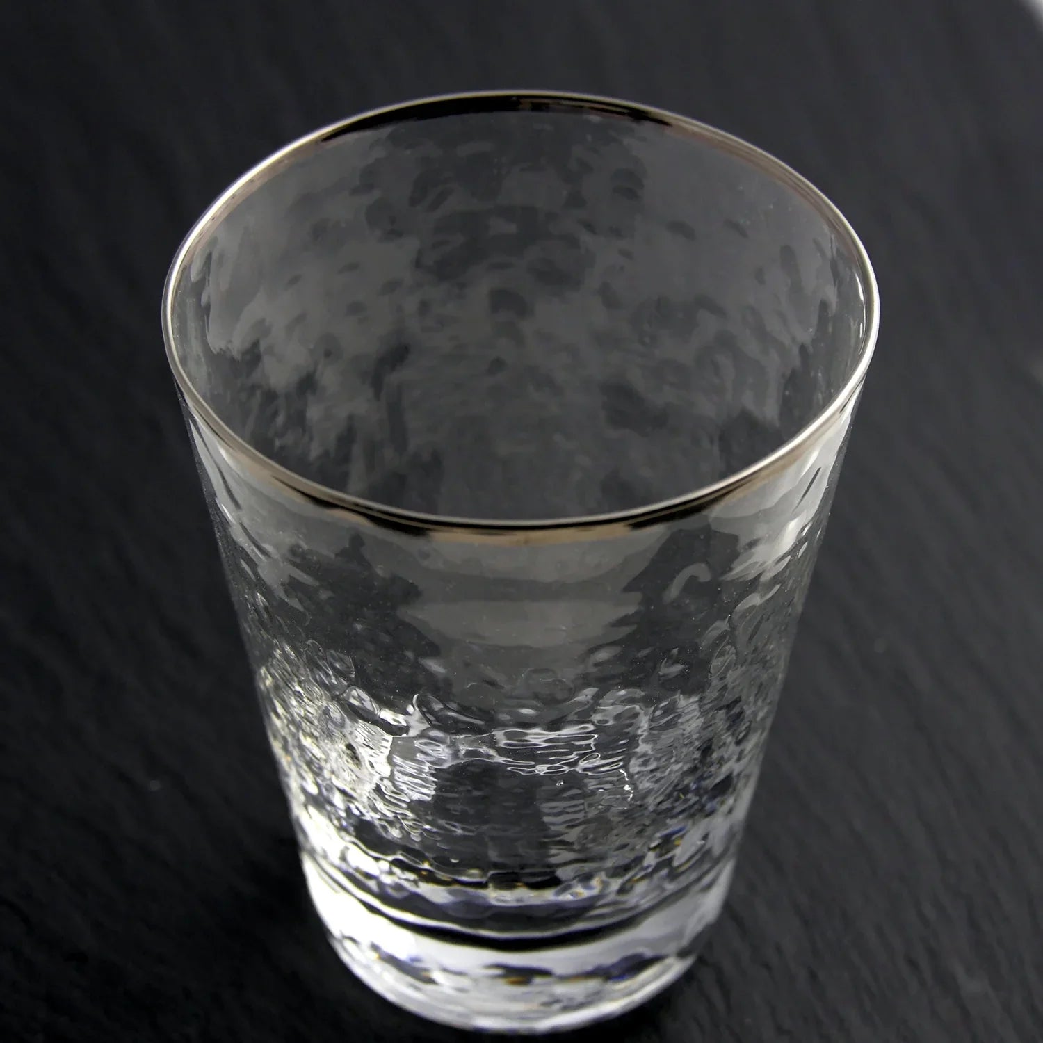 Split P Metallic Rim Double Old Fashioned Set - Silver