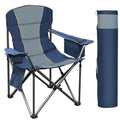 Camping Folding Chair, Heavy Duty Oversized Portable Outdoor Chair, Foldable Camp Chair with Cup Holder and Cooler Bag Support 450 LBS, Green…