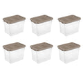 Sterilite, 30 Qt./28 L Stacker Box, Taupe Splash, Case of 6