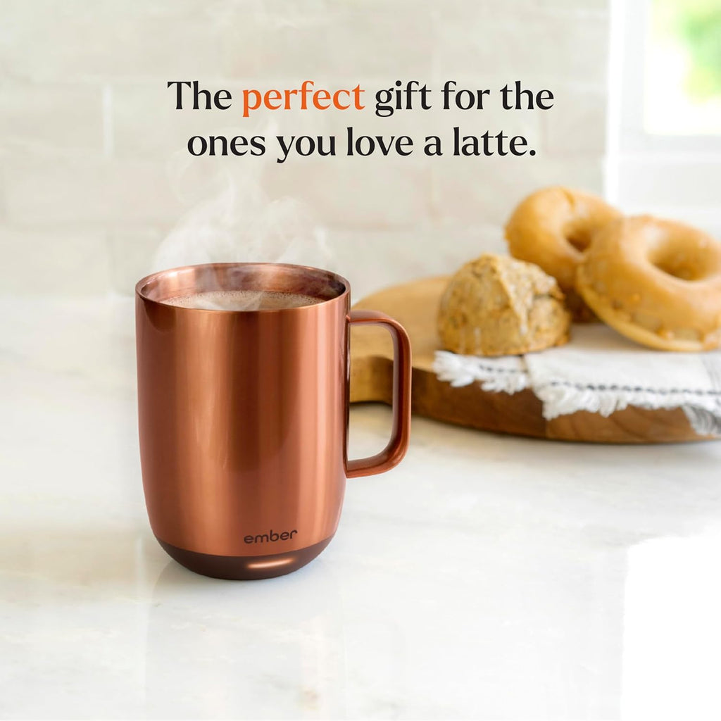 Ember Temperature Control Smart Mug 2, 14 Oz, App-Controlled Heated Coffee Mug with 80 Min Battery Life and Improved Design, White