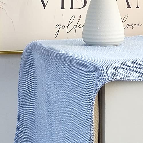 Bedside Tablecloth Nightstand Runner Dust Cover, Tech-Cloth Shine Mesh Table Cloth, Fashion Modern Small Table Runner for End, Side, Night Stand, Dresser, Furniture (Gold,15.7×35.4 Inch)