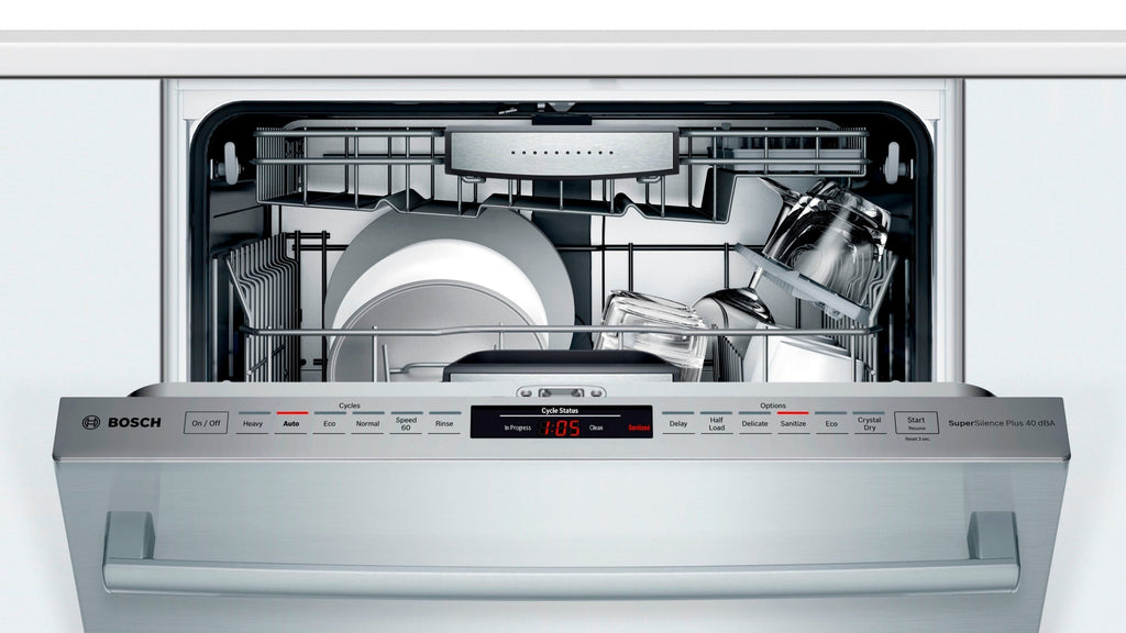 Bosch - 800 Series 24 Top Control Built-In Dishwasher with CrystalDry, Stainless Steel Tub, 3rd Rack, 40 dBa - Stainless steel