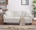 SZLIZCCC Cream Velvet Sofa Three Seater Couch，78 inches Long Sofas,Soft Sitting Sofa，Couches for Living Room, Apartment, Bedroom