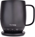 Nextmug by Nextboom - Temperature-Controlled, Self-Heating Coffee Mug (Black - 14 oz.)