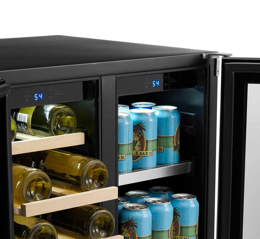 Insignia™ - Dual Zone Wine and Beverage Cooler with Glass Doors - Stainless Steel