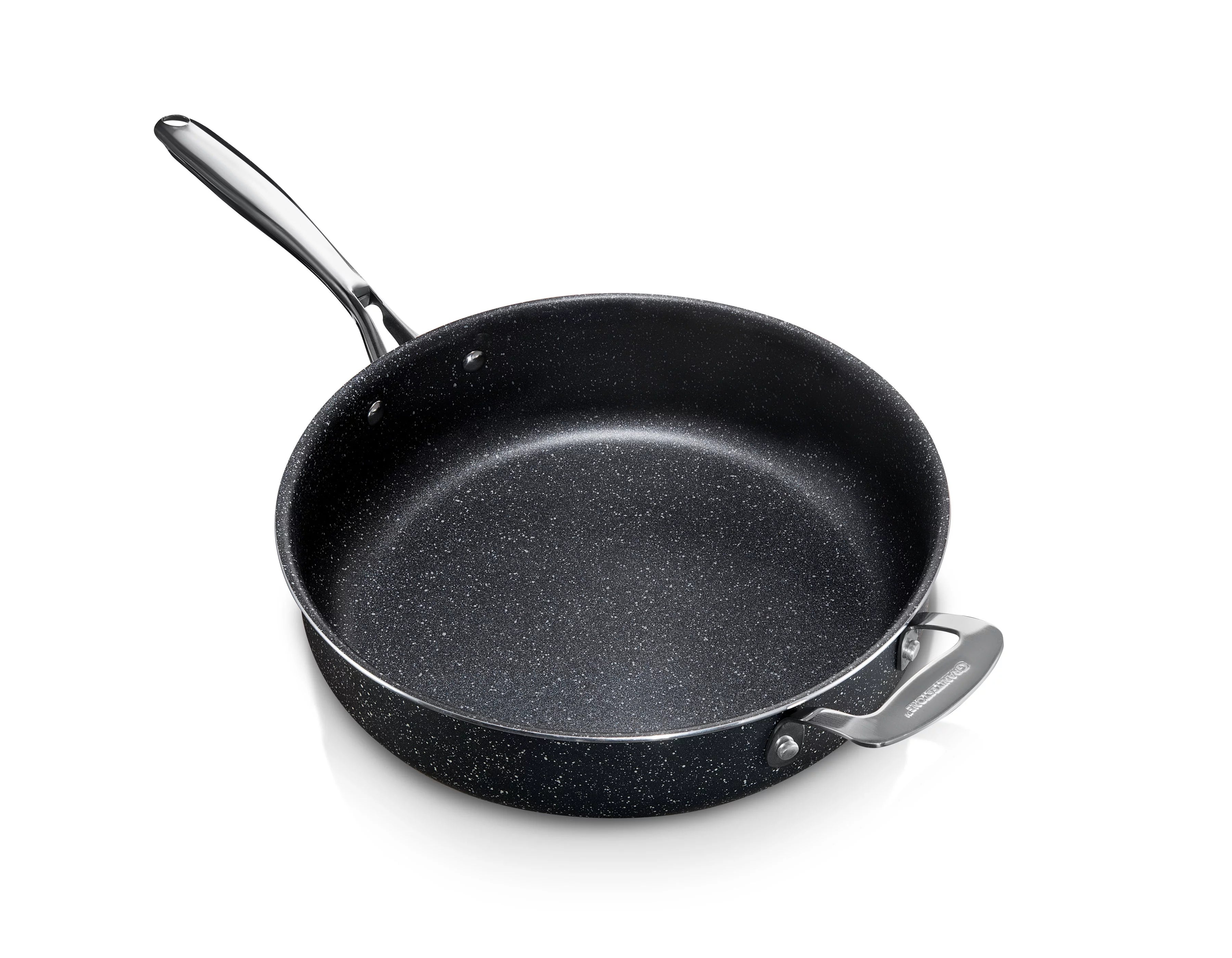 Granitestone Jumbo Cooker with Lid, Nonstick Triple Coated Surface, Family Sized Open Skillet with Stainless Steel Stay Cool & Helper Handle, Oven and Dishwasher Safe