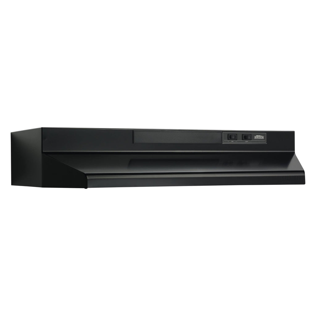 Broan F404223 42 inch Black Convertible Under Cabinet Range Hood