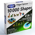 TOSY Magnet Fidget Spinner Mini - 8 Blocks, 3 in 1 Toy: Transformable Fidget Spinner, Infinity Cube, 2x2 Puzzle Cube, Stress Relief, STEM Magnet Tiles Birthday Gift for Kids/Boys/Girls/Adults, 4-Pack