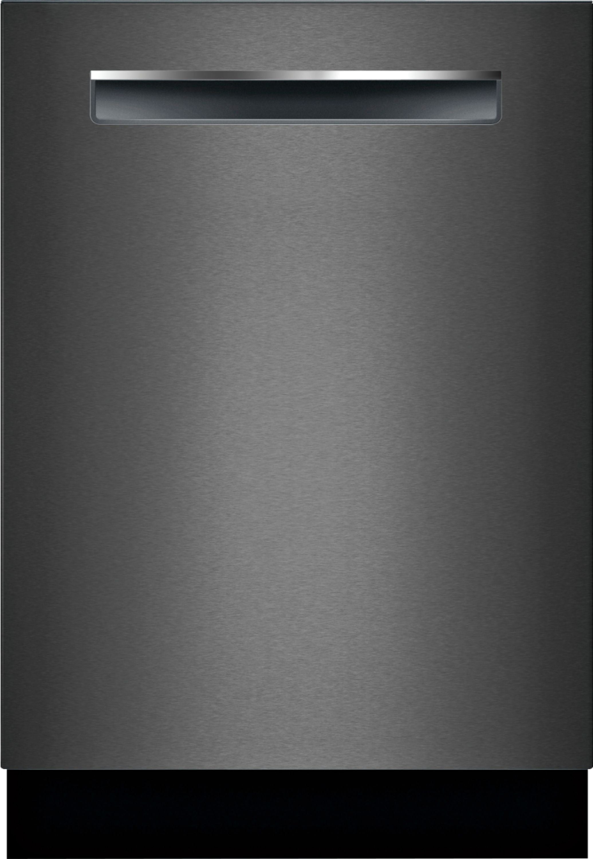 Bosch - 800 Series 24 Top Control Built-In Dishwasher with CrystalDry, Stainless Steel Tub, 3rd Rack, 42 dBa - Black stainless steel