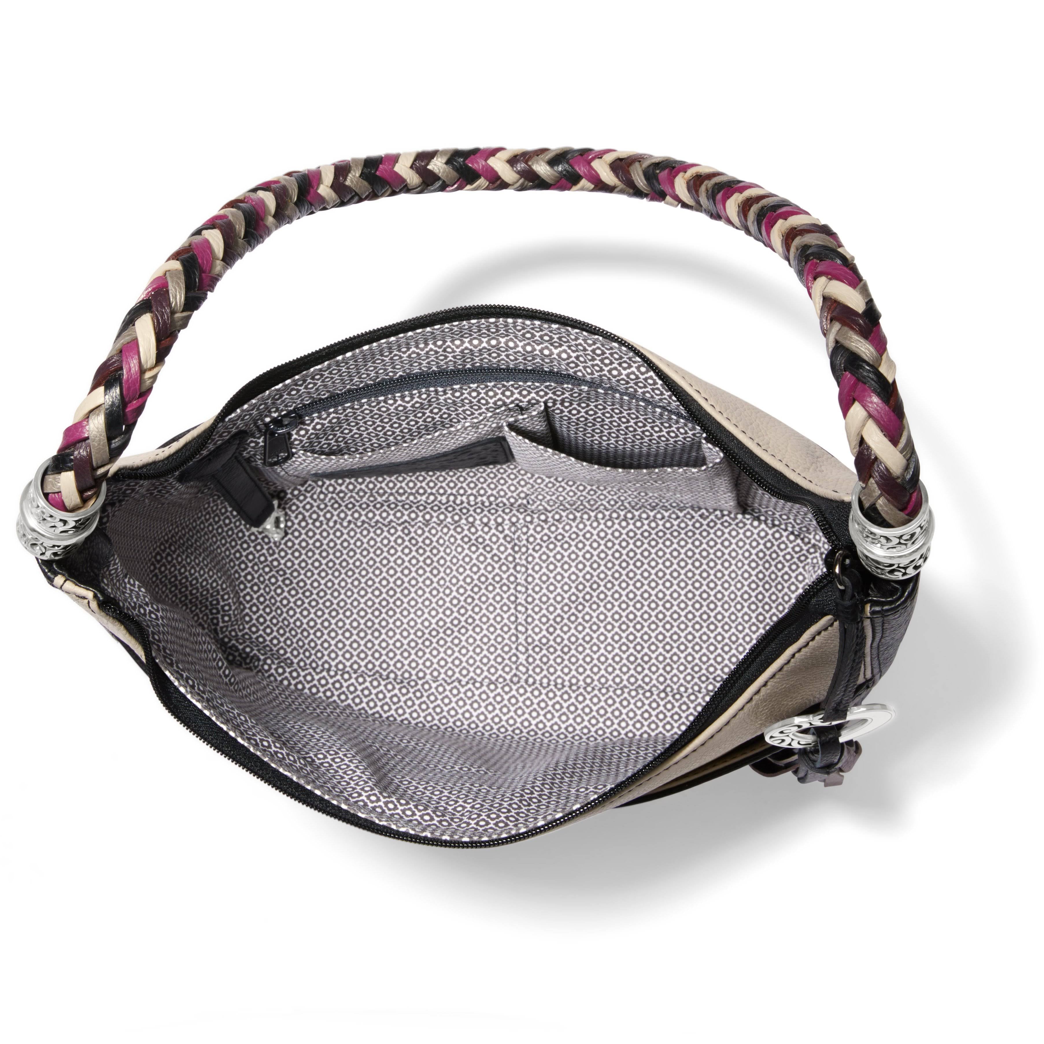 Brighton Barbados Ziptop Hobo -Black