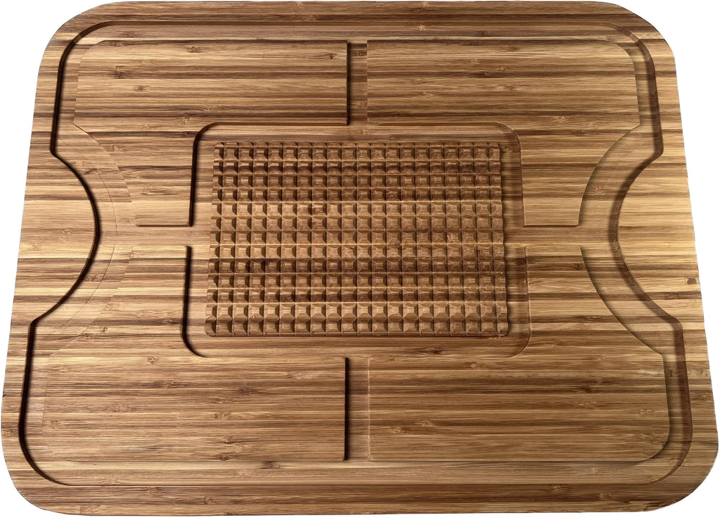 Organic Extra Large Bamboo Cutting Board - Extra Large Wood Cutting Board - Bamboo Carving Board for Meat Cheese and Vegetables – Reversible Large Wooden Cutting Boards for Kitchen – Reversible Cuttin