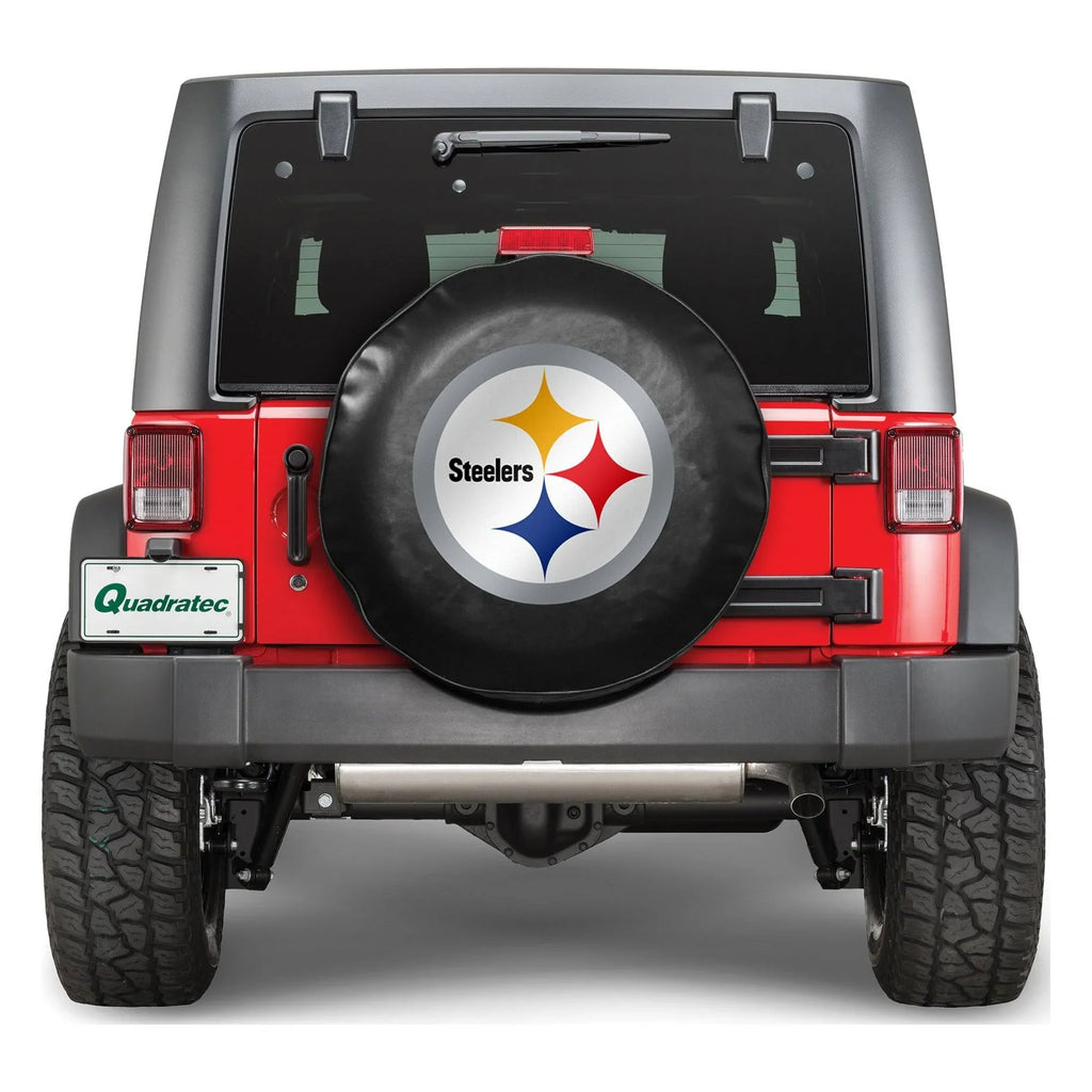 Pittsburgh Steelers Black Logo Tire Cover - Standard Size