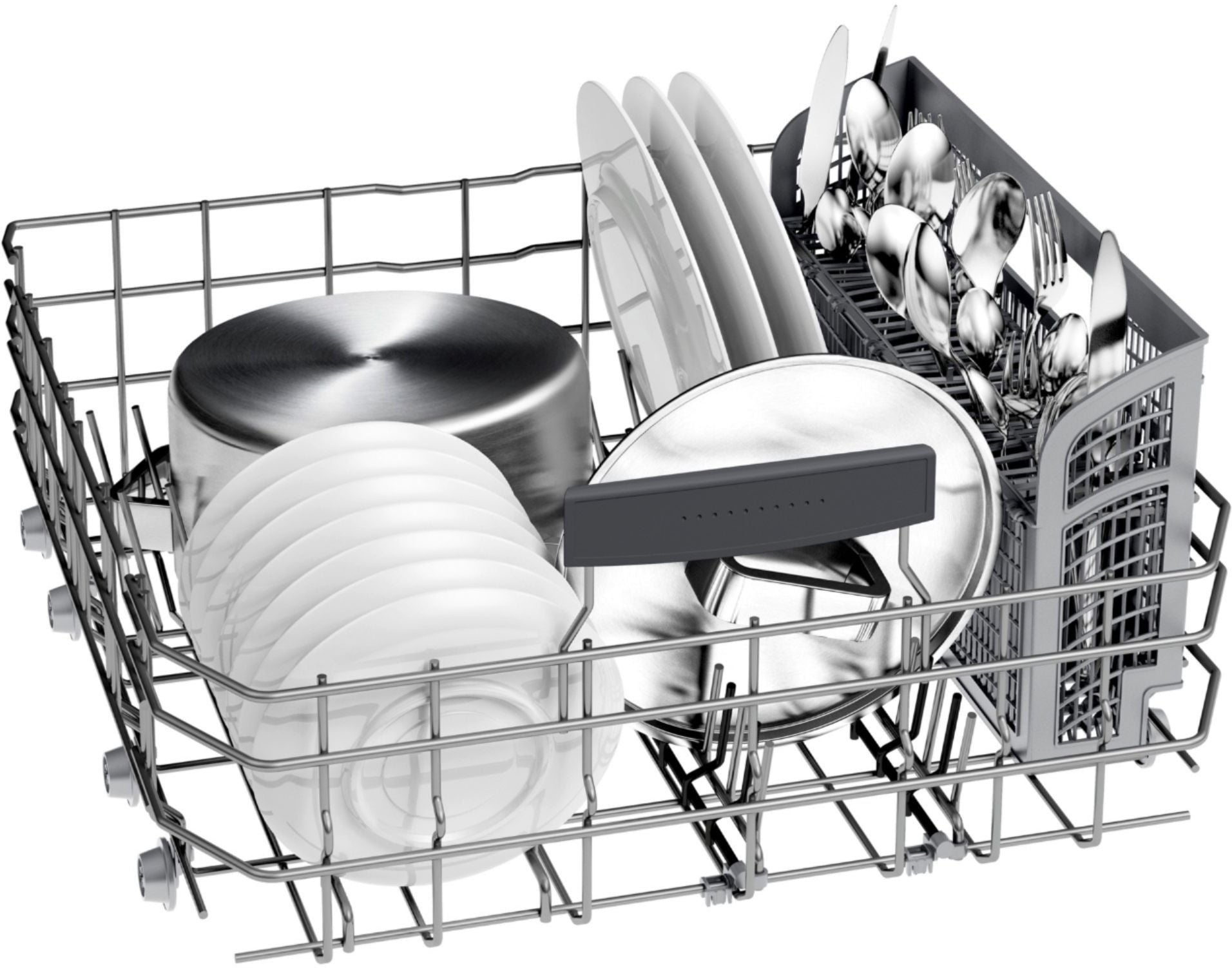 Bosch - 800 Series 24 Top Control Built-In Dishwasher with CrystalDry, Stainless Steel Tub, 3rd Rack, 42 dBa - Stainless steel